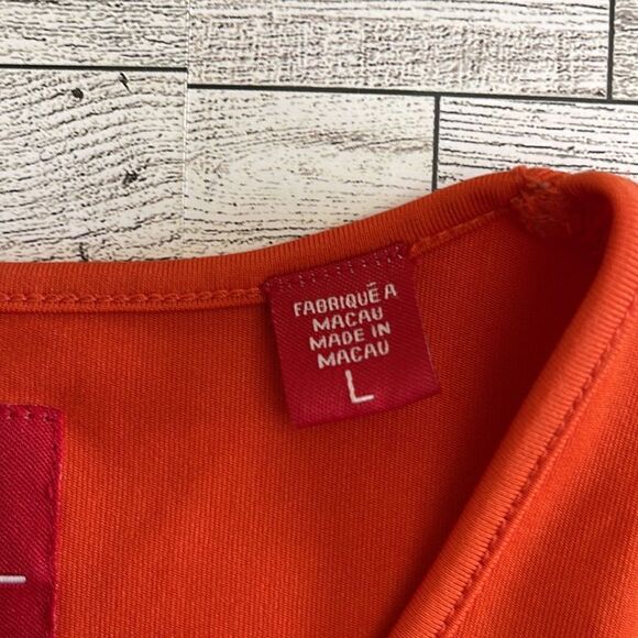 Isda & Co Orange Sleeveless Blouse Size Medium - Picture 4 of 5